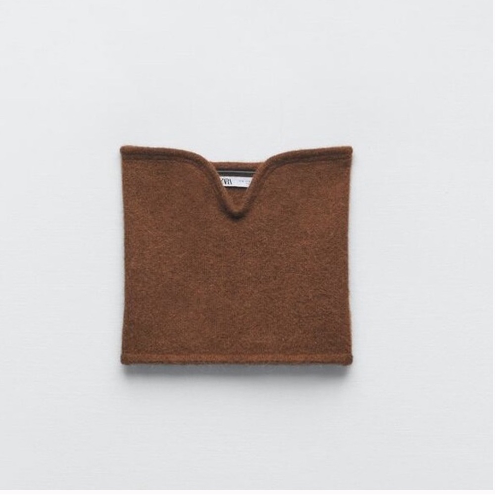 Zara Knit Brown Tube Top - Large - NWOT